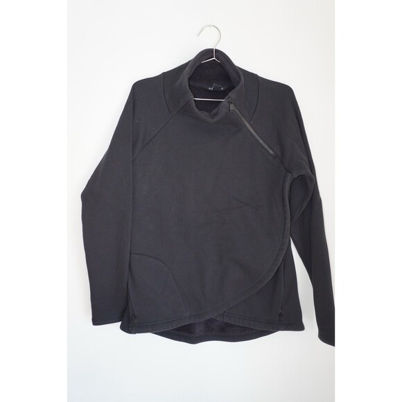 Athleta Sweater Womens Medium Black Pullover 1/4 Zip Mock Neck Athleisure - Picture 2 of 8